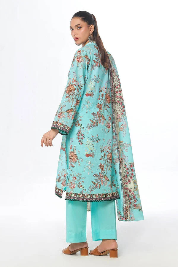 3 Piece Unstitched Printed Lawn Suit