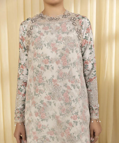 3 PIECE - EMBROIDERED ORGANZA SUIT