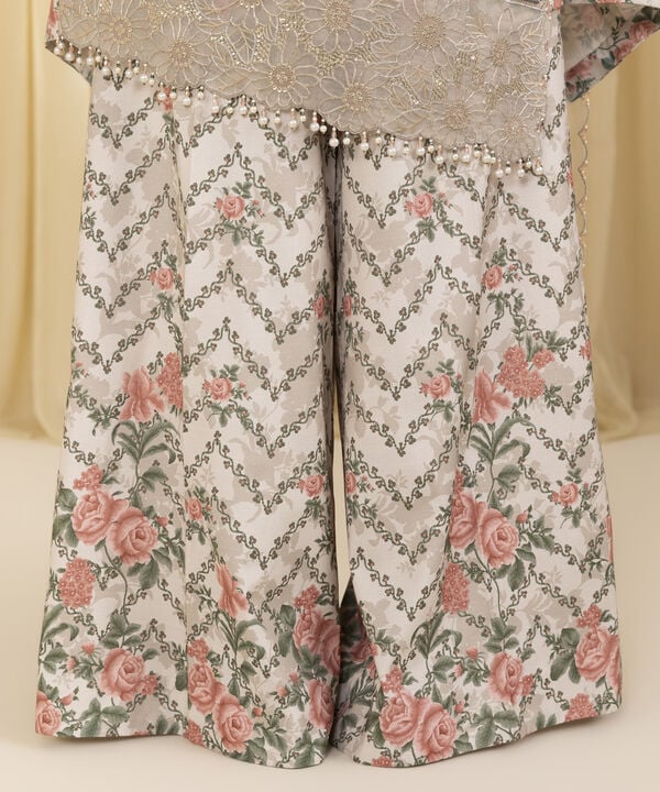 3 PIECE - EMBROIDERED ORGANZA SUIT