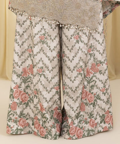 3 PIECE - EMBROIDERED ORGANZA SUIT