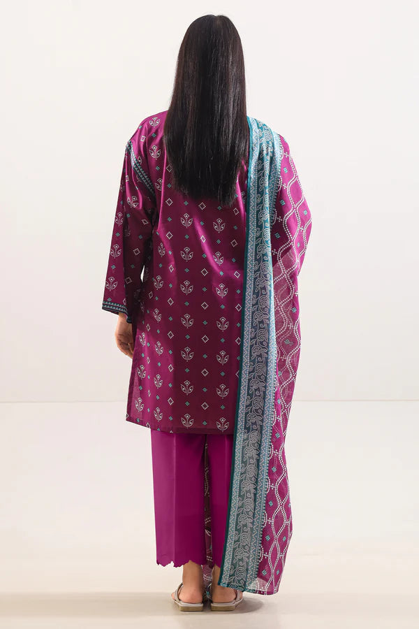 Unstitched Printed Lawn 3 Piece