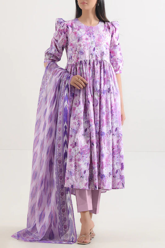 Unstitched Printed Lawn 3 Piece