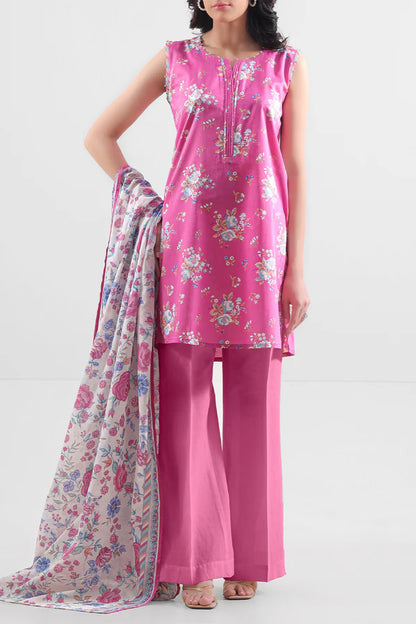 Unstitched Printed Lawn 3 Piece