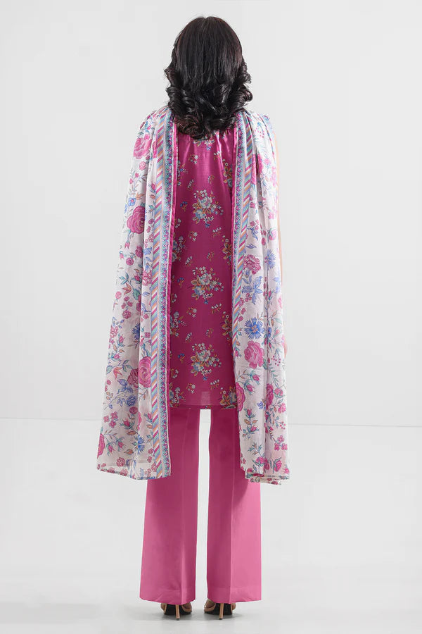Unstitched Printed Lawn 3 Piece