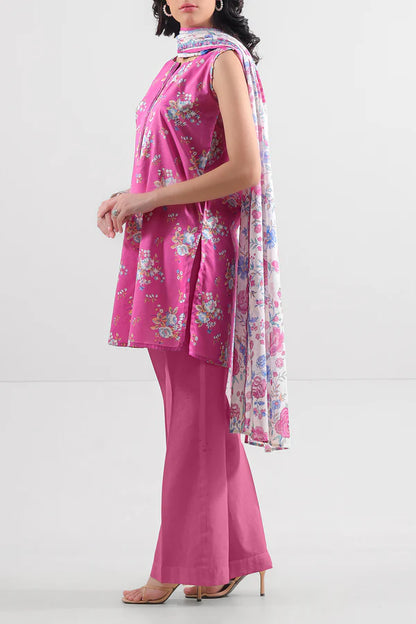 Unstitched Printed Lawn 3 Piece