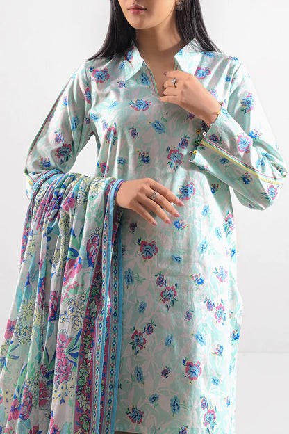 Unstitched Printed Lawn 3 Piece
