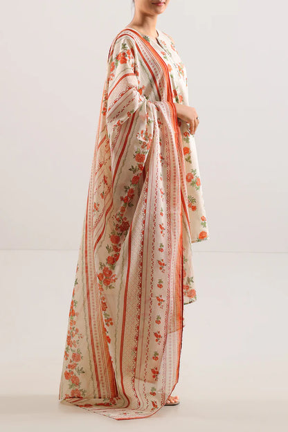 Unstitched Printed Lawn 3 Piece