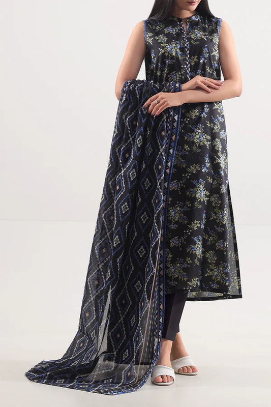 Unstitched Printed Lawn 3 Piece