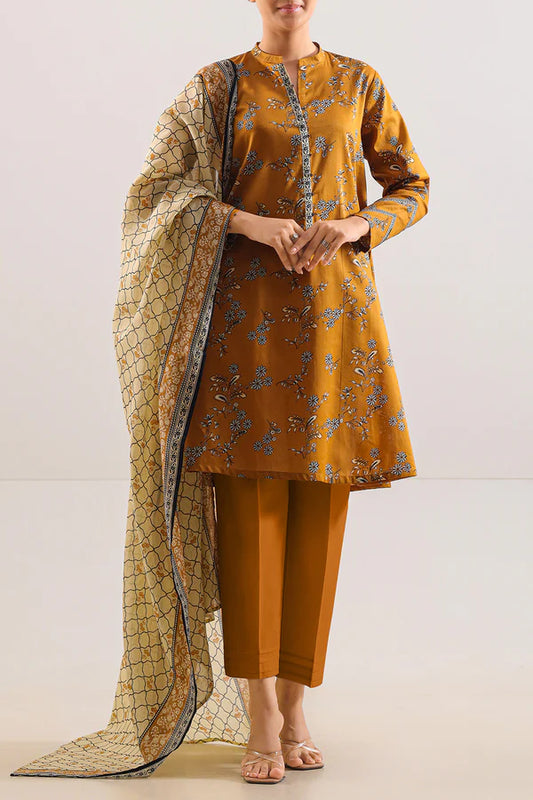 Unstitched Printed Lawn 3 Piece