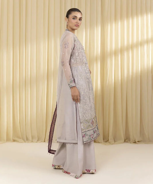 3 PIECE - EMBROIDERED ORGANZA SUIT