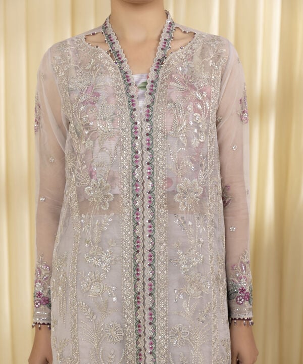 3 PIECE - EMBROIDERED ORGANZA SUIT