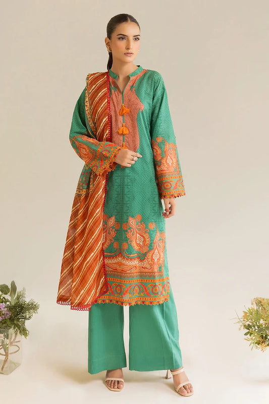 3 Piece Unstitched Printed Lawn Suit
