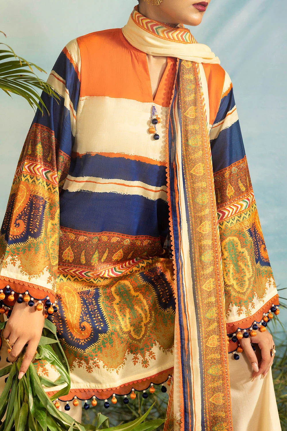 3 Piece Unstitched Printed Lawn Suit