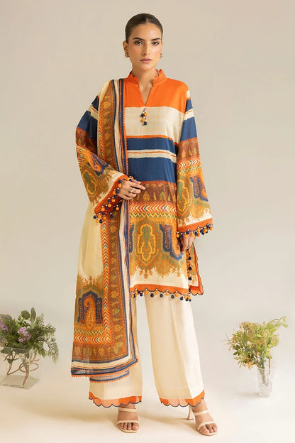 3 Piece Unstitched Printed Lawn Suit