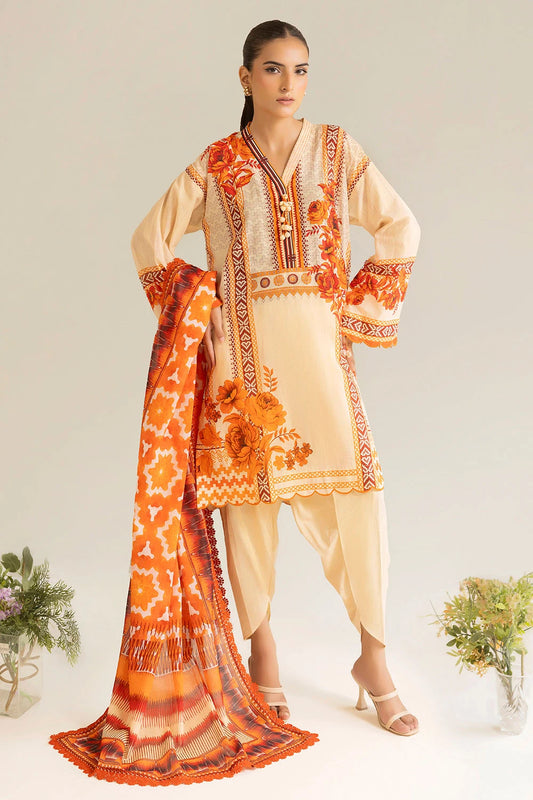 3‑Piece Unstitched Printed Lawn Suit