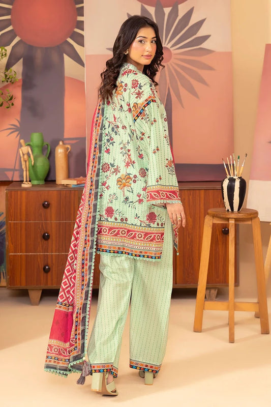 3 Piece Unstitched Printed Lawn Suit