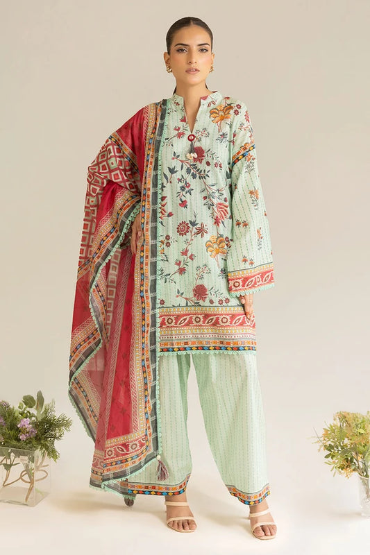 3 Piece Unstitched Printed Lawn Suit