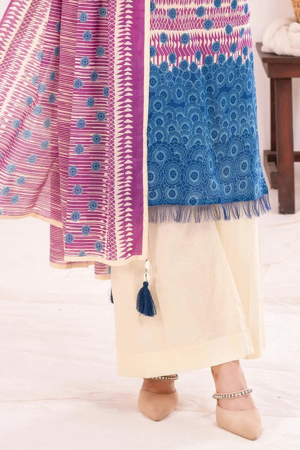 3 Piece Unstitched Printed Lawn Suit