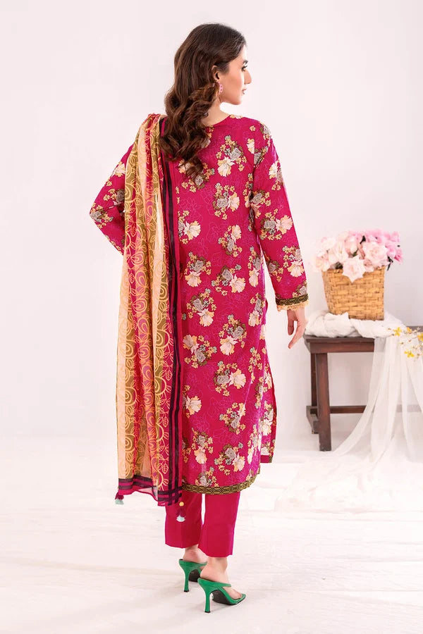 3 Piece Unstitched Printed Lawn Suit