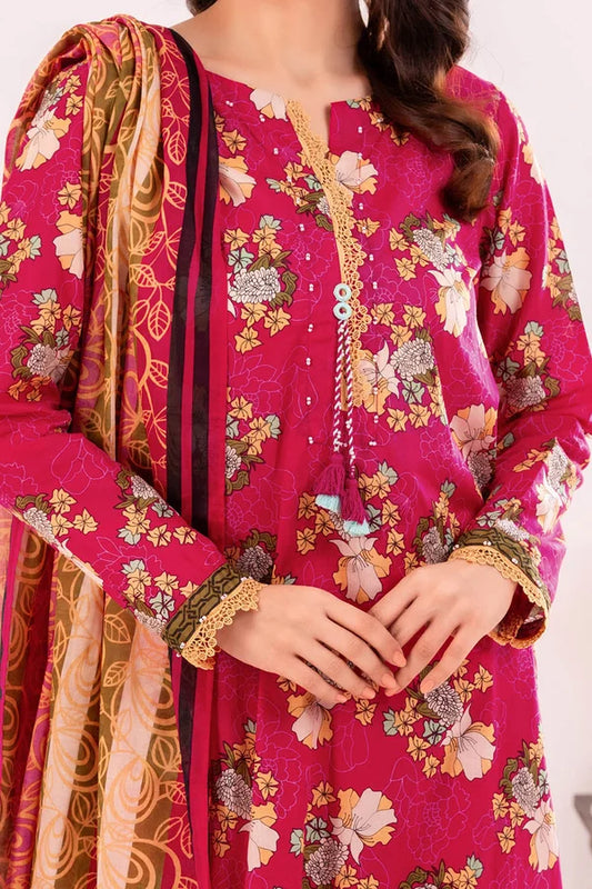 3 Piece Unstitched Printed Lawn Suit