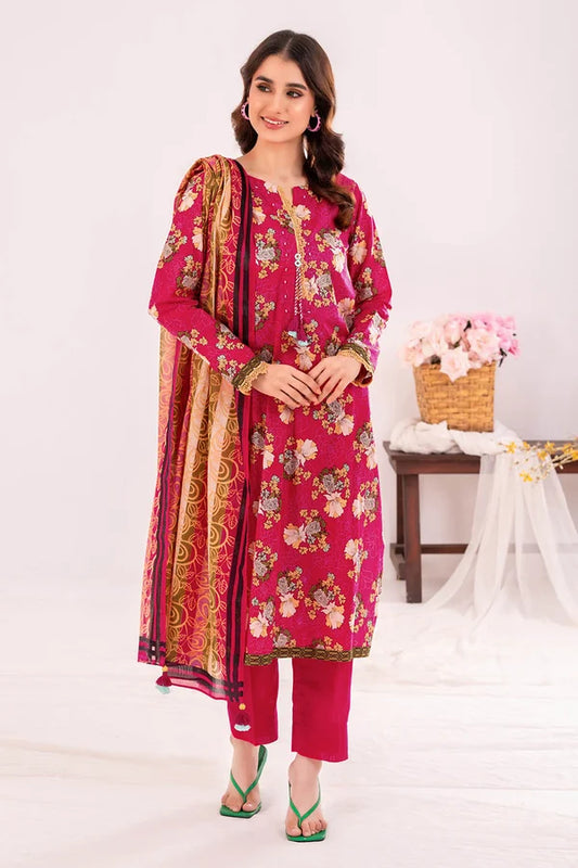 3 Piece Unstitched Printed Lawn Suit