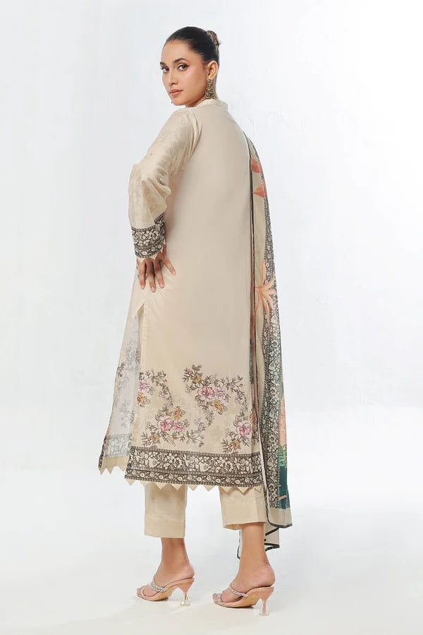 3 Piece Unstitched Printed Lawn Suit