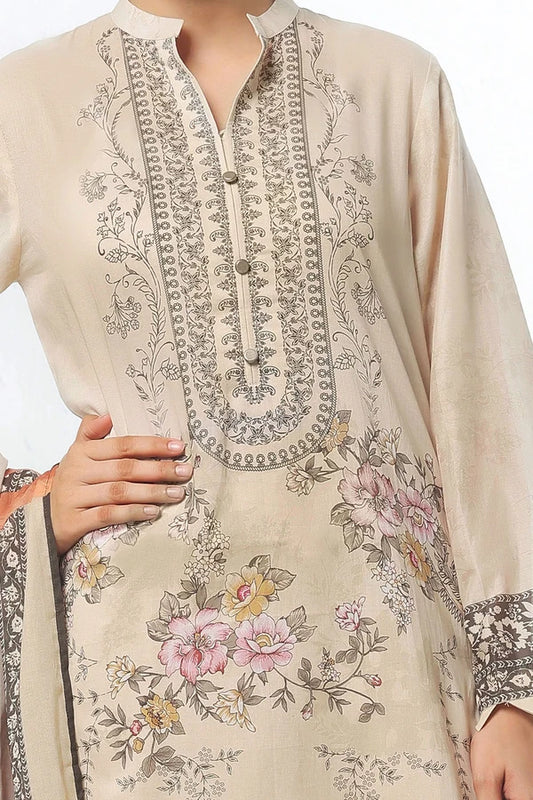 3 Piece Unstitched Printed Lawn Suit