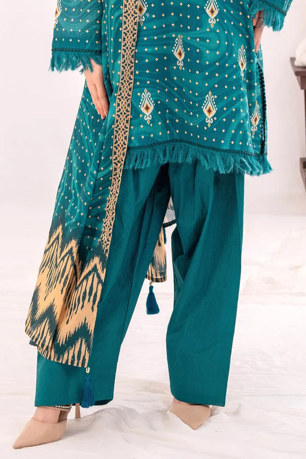 3 Piece Unstitched Printed Lawn Suit