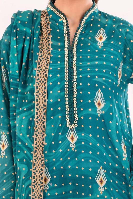 3 Piece Unstitched Printed Lawn Suit