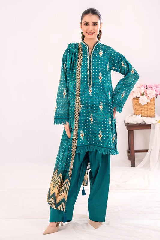 3 Piece Unstitched Printed Lawn Suit