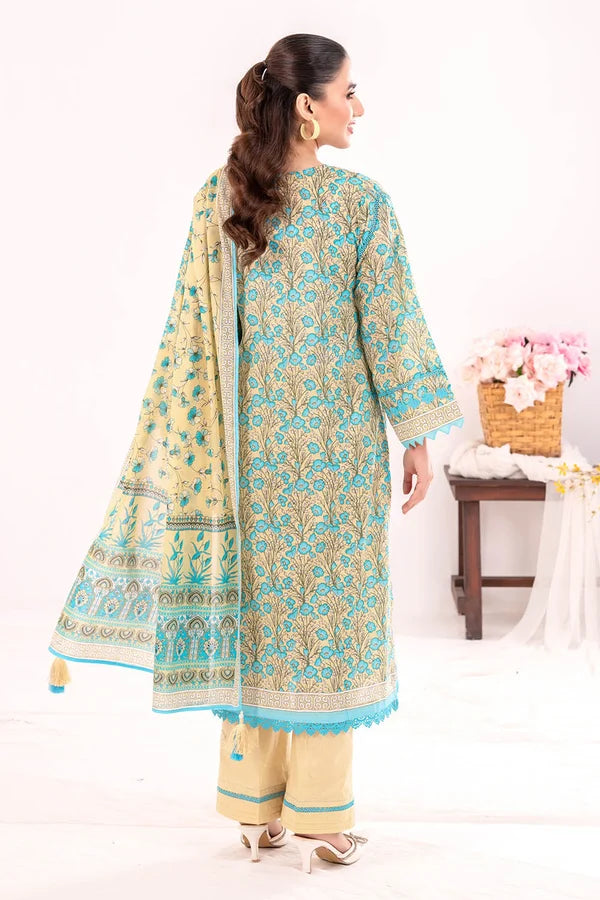 3 Piece Unstitched Printed Lawn Suit