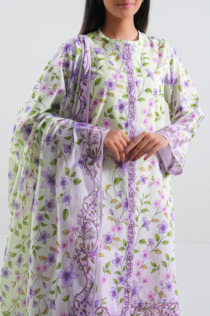 Unstitched Printed Lawn 3 Piece